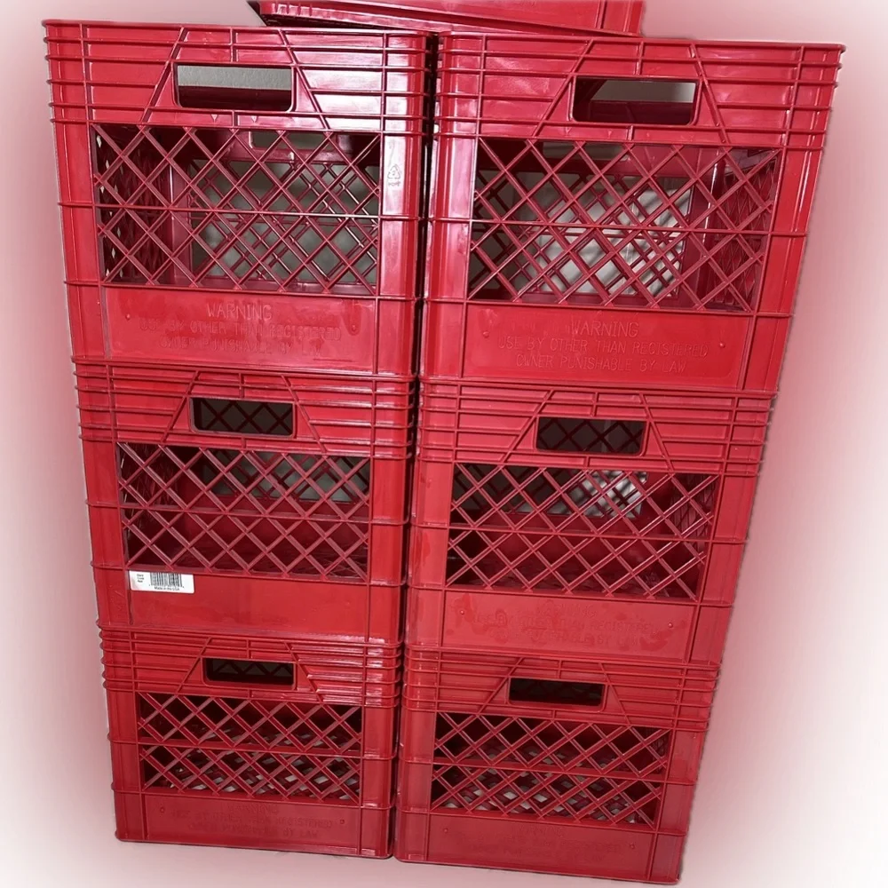 4 Rigid Milk Crates 12x12x10 1/2 used College DormS